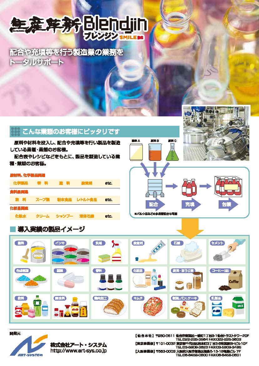 Blendjin（ブレンジン）｜配合型製造業向け生産管理システム