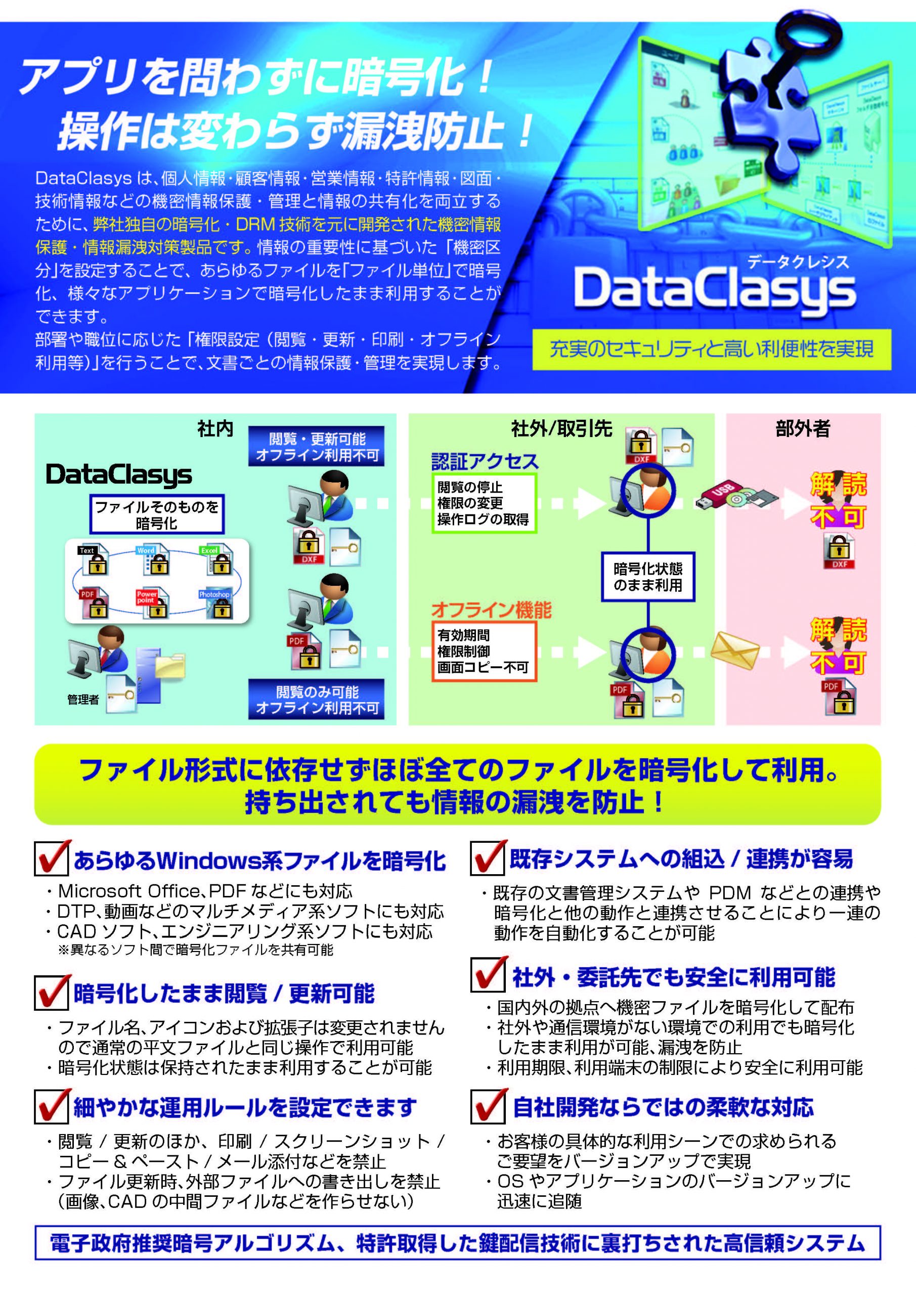 DataClasys（データクレシス）｜ファイル暗号化製品